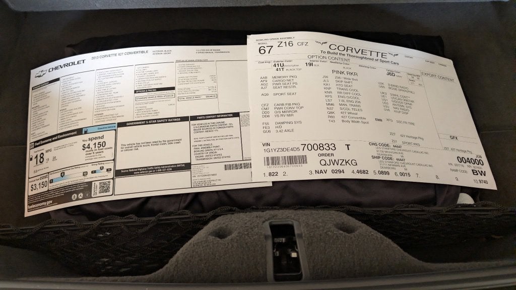 2013 Chevrolet Corvette Grand Sport 427 1SC