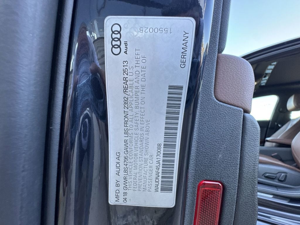 2018 Audi A4 2.0T Tech Premium