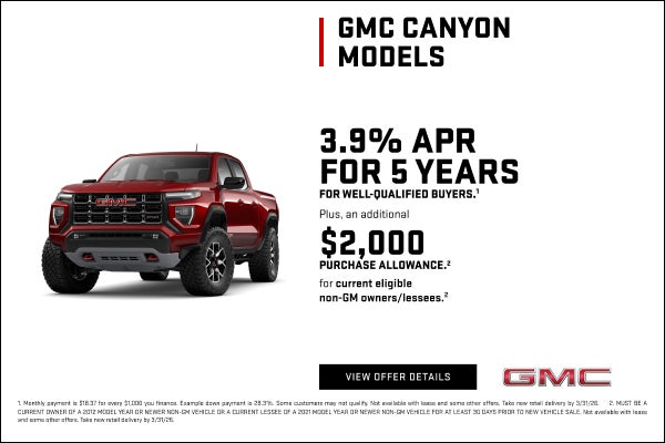 3.9% APR FOR 5 YEARS for well-qualified buyers.1

Plus, an additional $2,000 PURCHASE ALLOWANCE f...